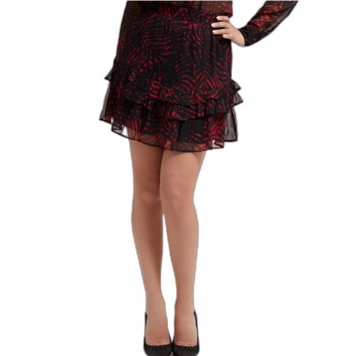 Dámská Sukně Guess květinová černá dlouhá s květinovou podšívkou vel. S