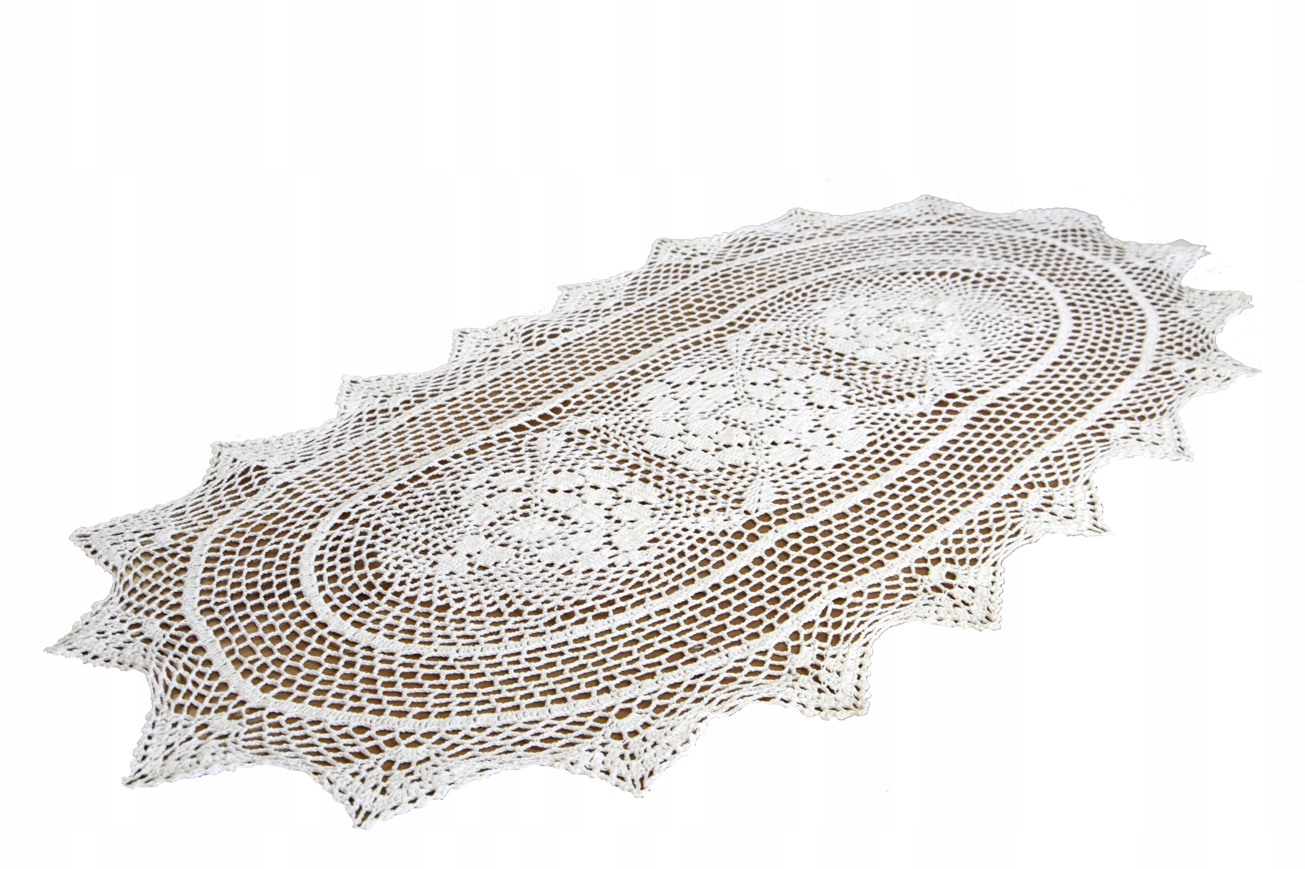 

Owalny Bieżnik Szydełkowy 60/120 Serweta Biała