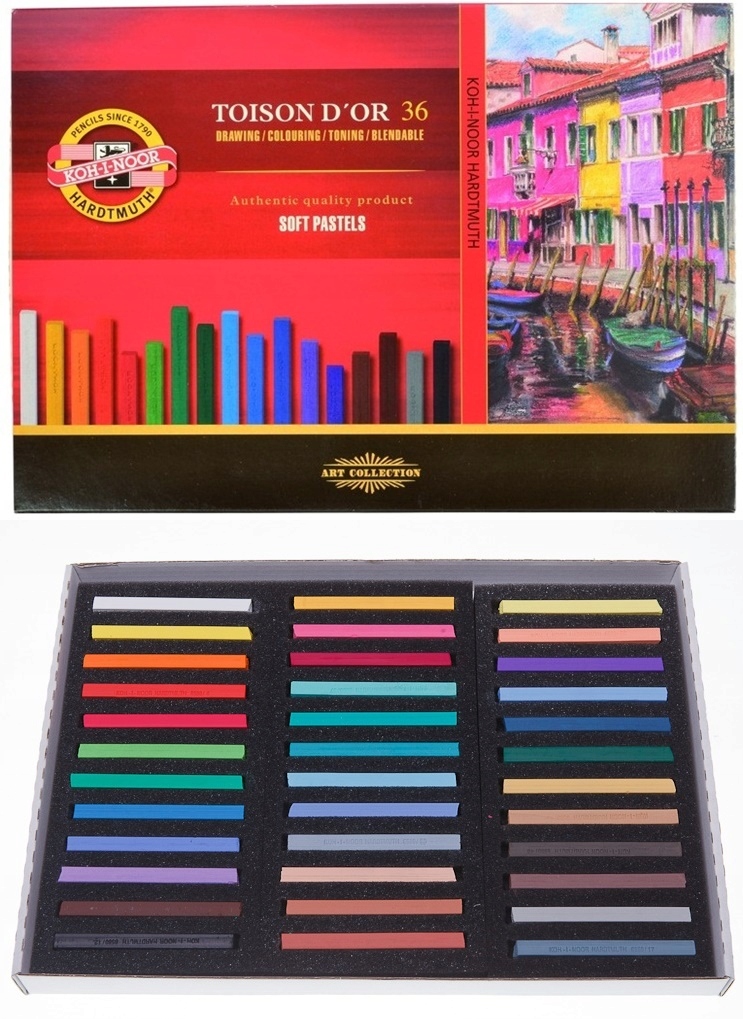 PASTELE SUCHE TOISON DOR 36 KOLORY 8585 OKAZJA Kolor Wielokolorowy