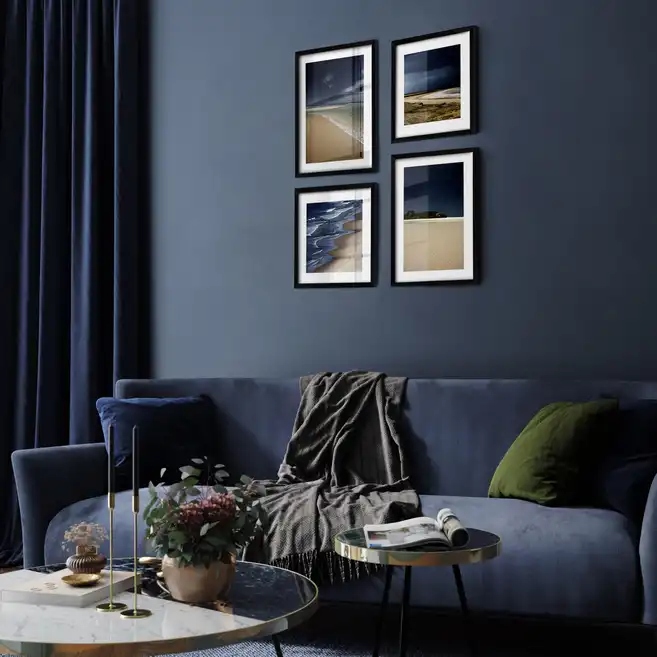 Ramka na zdjęcia KNOR 18x24 cm czarna, zestaw 7 ramek na plakaty Stan opakowania oryginalne