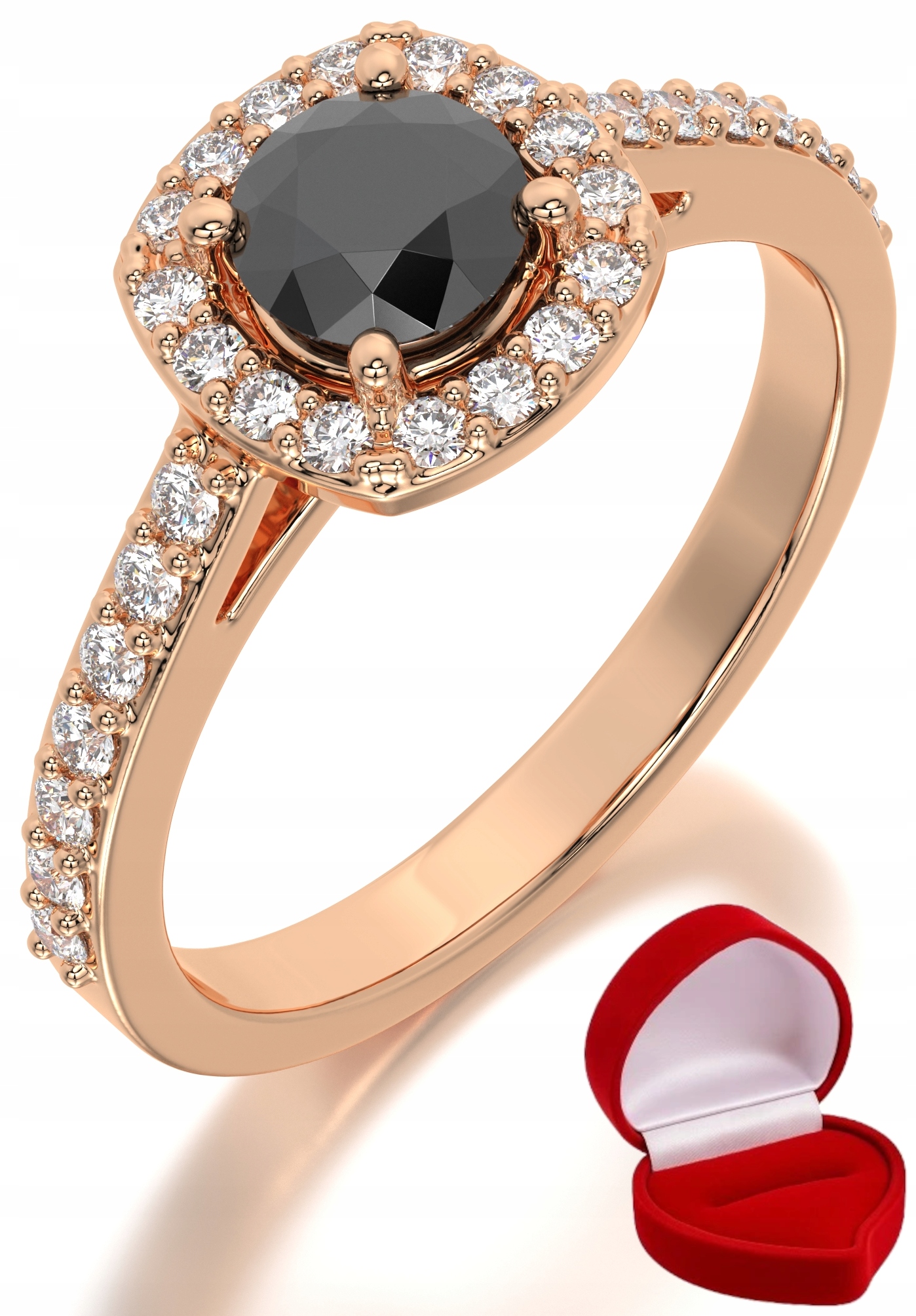 Zlatý Prstýnek 585 14k Brylant Č. 0,50 ct Růžové Zlato R25