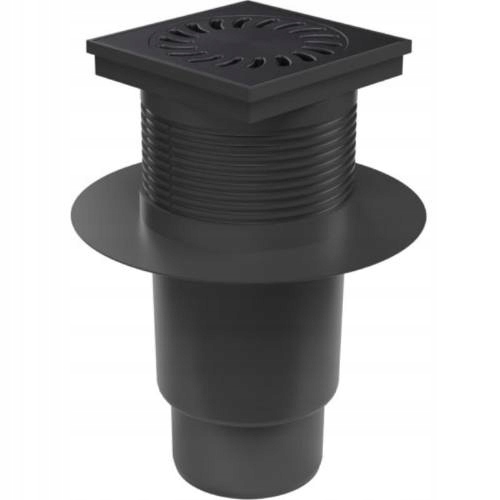 Vpusť kanalizační spodní D 110 mm, límec, suchá klapka, litinová mřížka, če