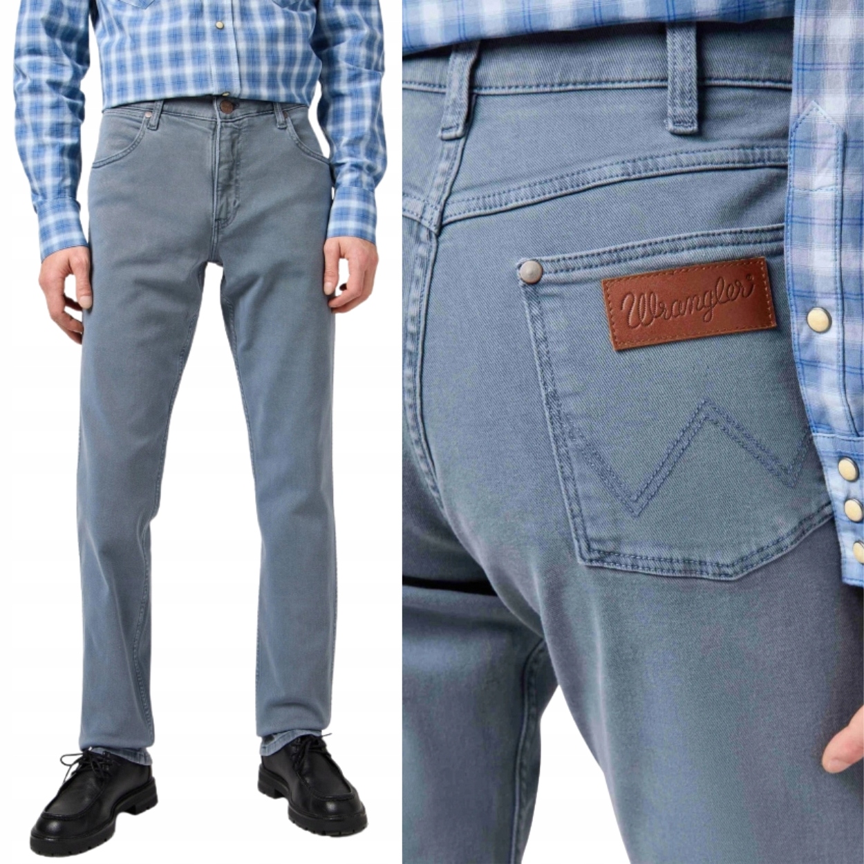 Wrangler Greensboro Free To Stretch šedé jednoduché džínové kalhoty W38 L32