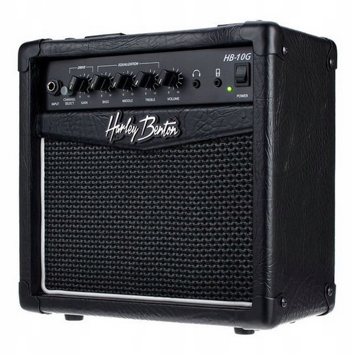 Combo wzmacniacz gitarowy 10W Harley Benton HB-10G AUX Gniazdo Słuchawkowe Konstrukcja tranzystorowy