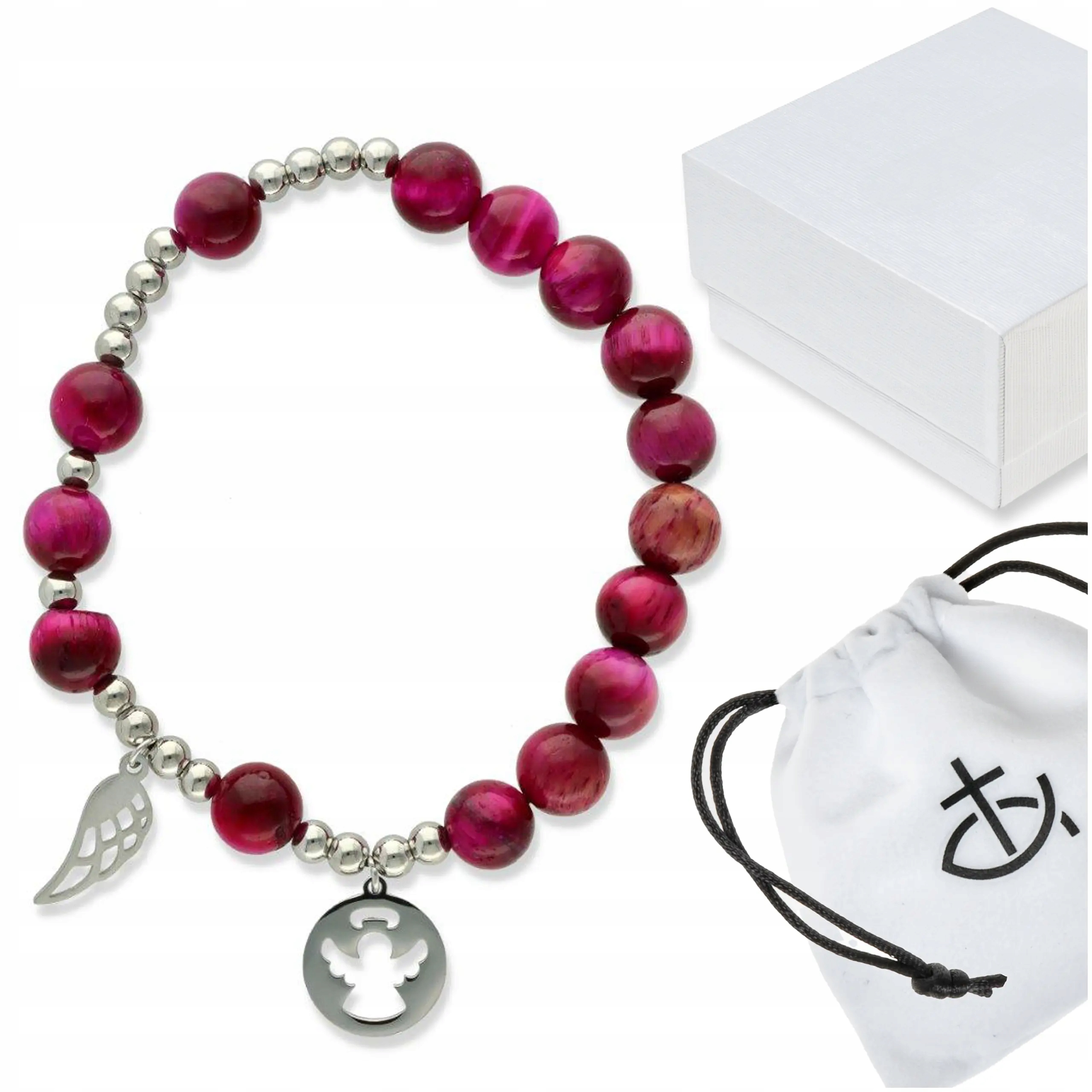 Růženec na ruku náramek kameny křemen tygří dárek k Vánocům