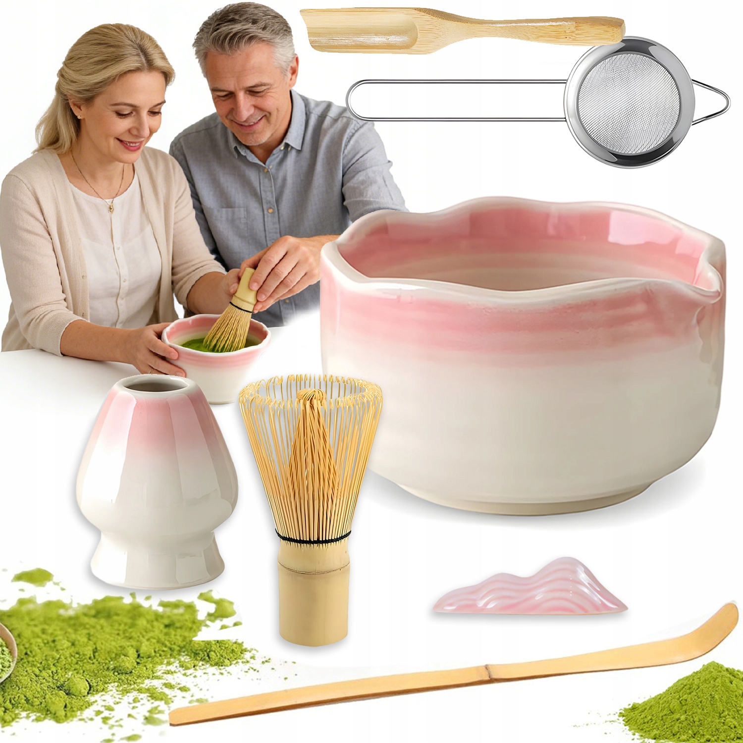 Sada Na Matcha, Bambusová Metla Na Matcha, 7 Kusů, Šlehací Metla Na Matchu
