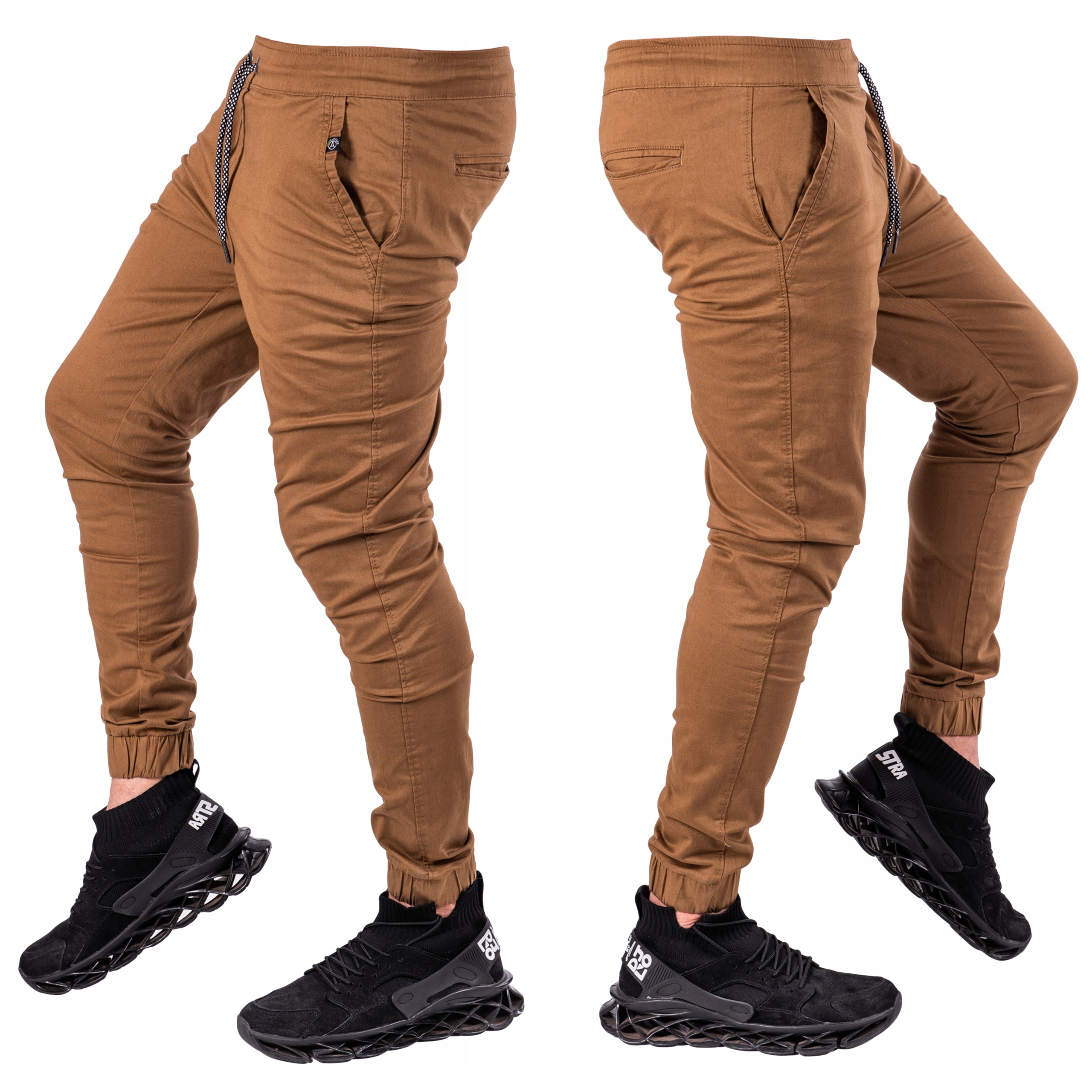 

R.m Pas 82cm spodnie męskie Joggery camel Joel