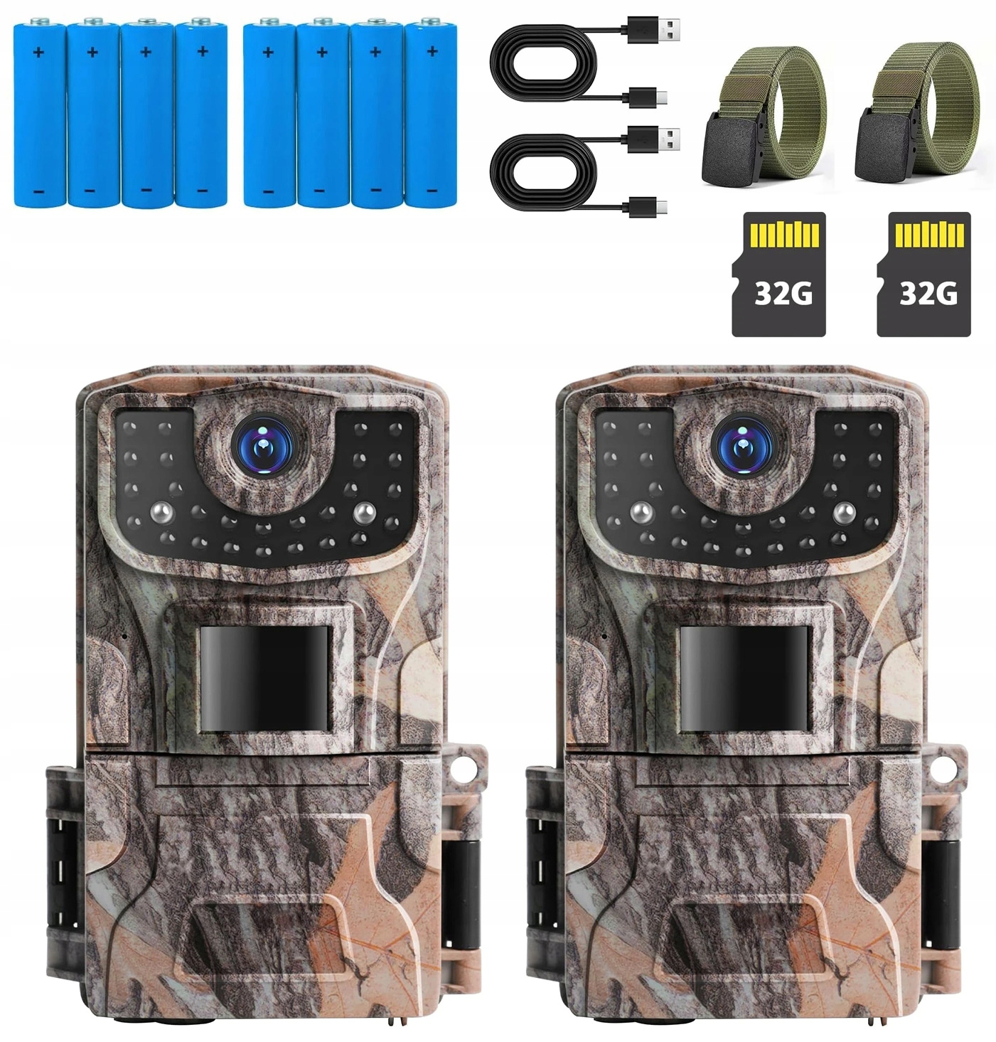 Fotopast Lovecká Lesní Kamera Ir 850NM 2K Hd 36MPX S 32 Gb Kartou 2ks