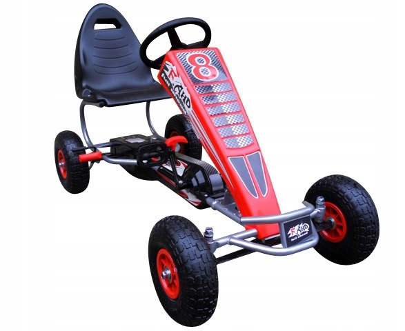 GOKART NA PEDAŁY POMPOWANE KOŁA HAMULEC RĘCZNY 3+