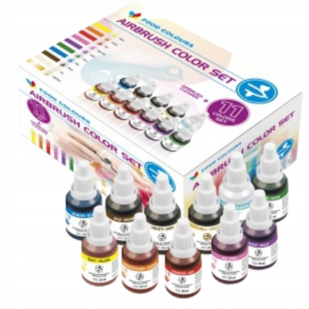 Levně Food Colours sada classic pro airbrush 12 x 20 ml