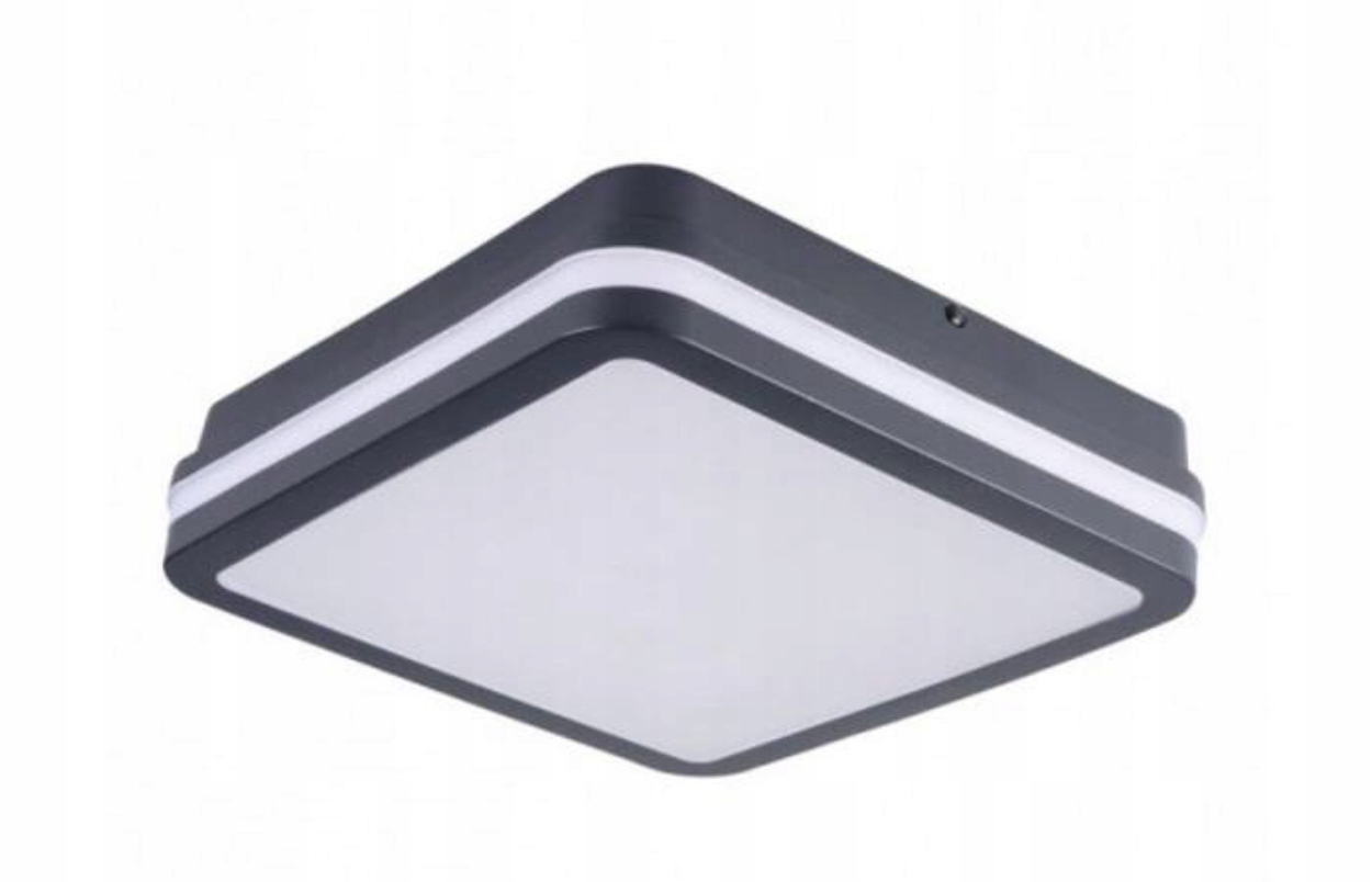 Led stropní svítidlo 18W 4000K senzor pohybu IP54 grafit