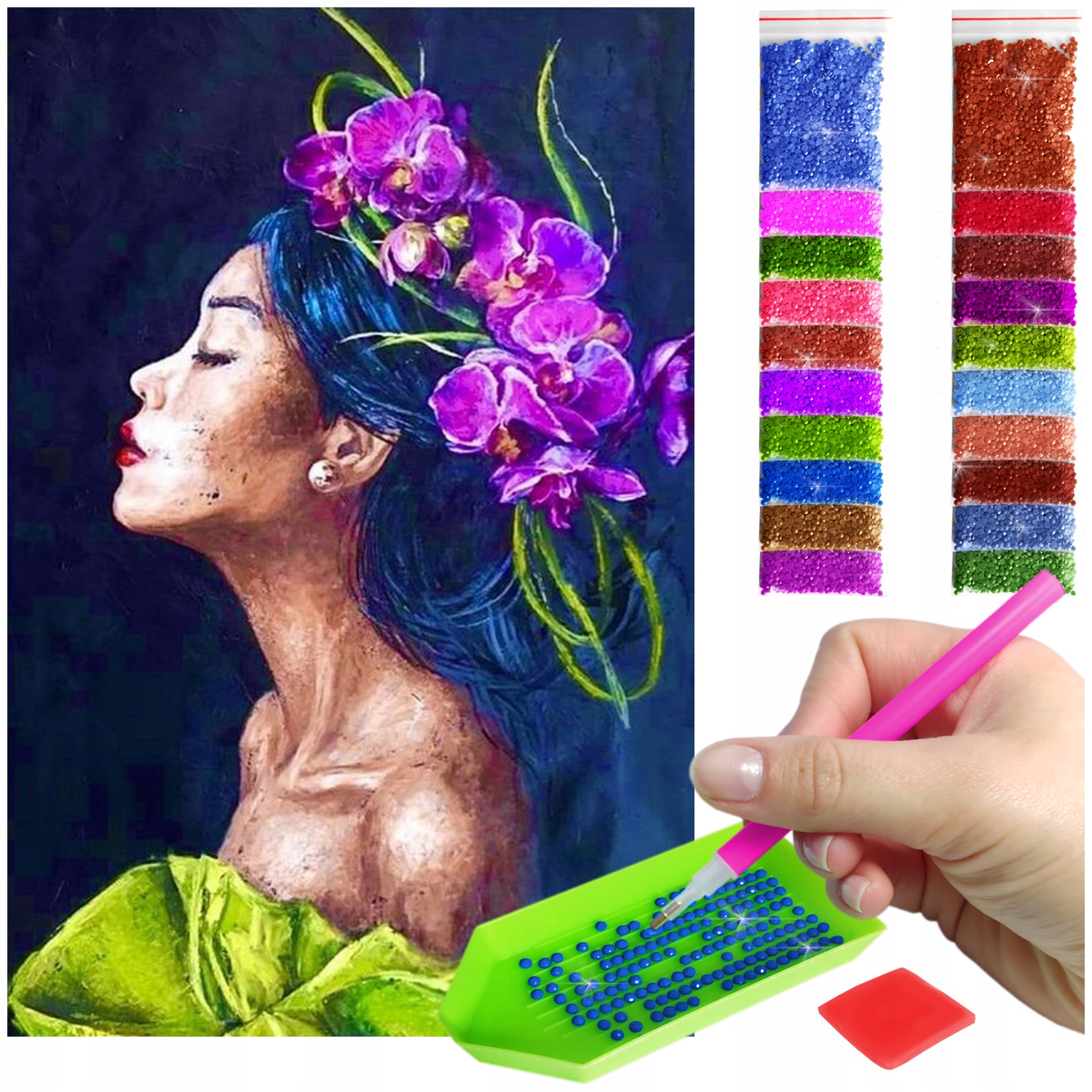 Haft Diamentový Velký 60x40cm Diamond Painting Mozaika Diamentové Příslušenství