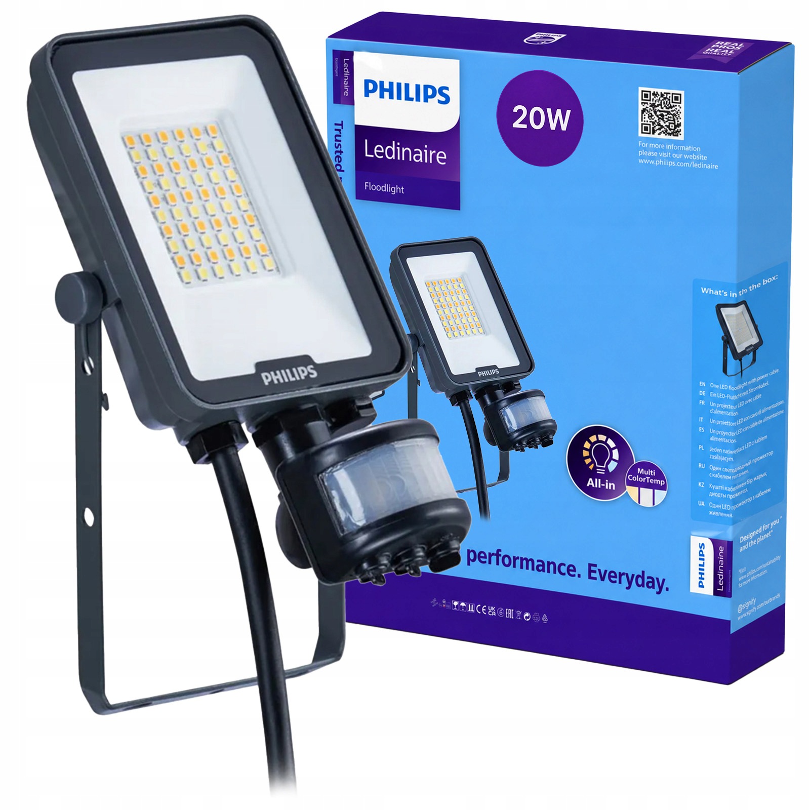 Led reflektorová lampa 20W Cct s pohybovým senzorem BVP167 Philips