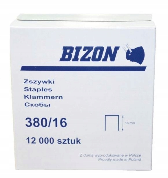 Zszywki tapicerskie Bizon Bea 380/16 12000szt