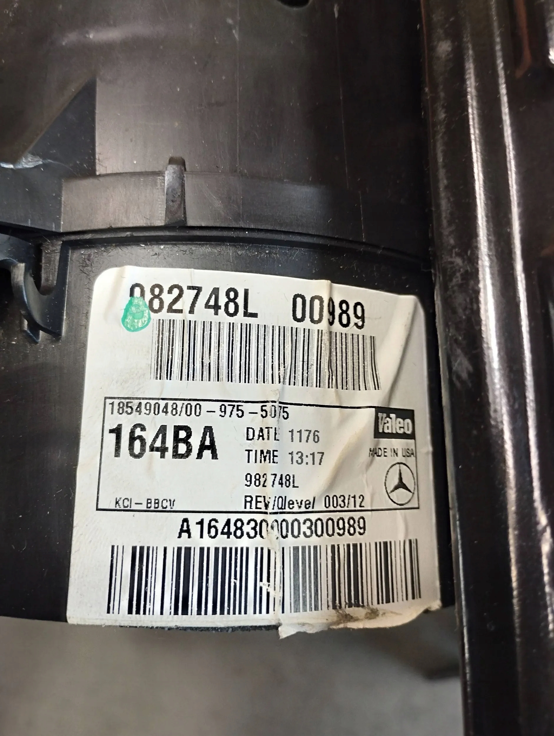 Mercedes ML W164 obal topení záď 982748L