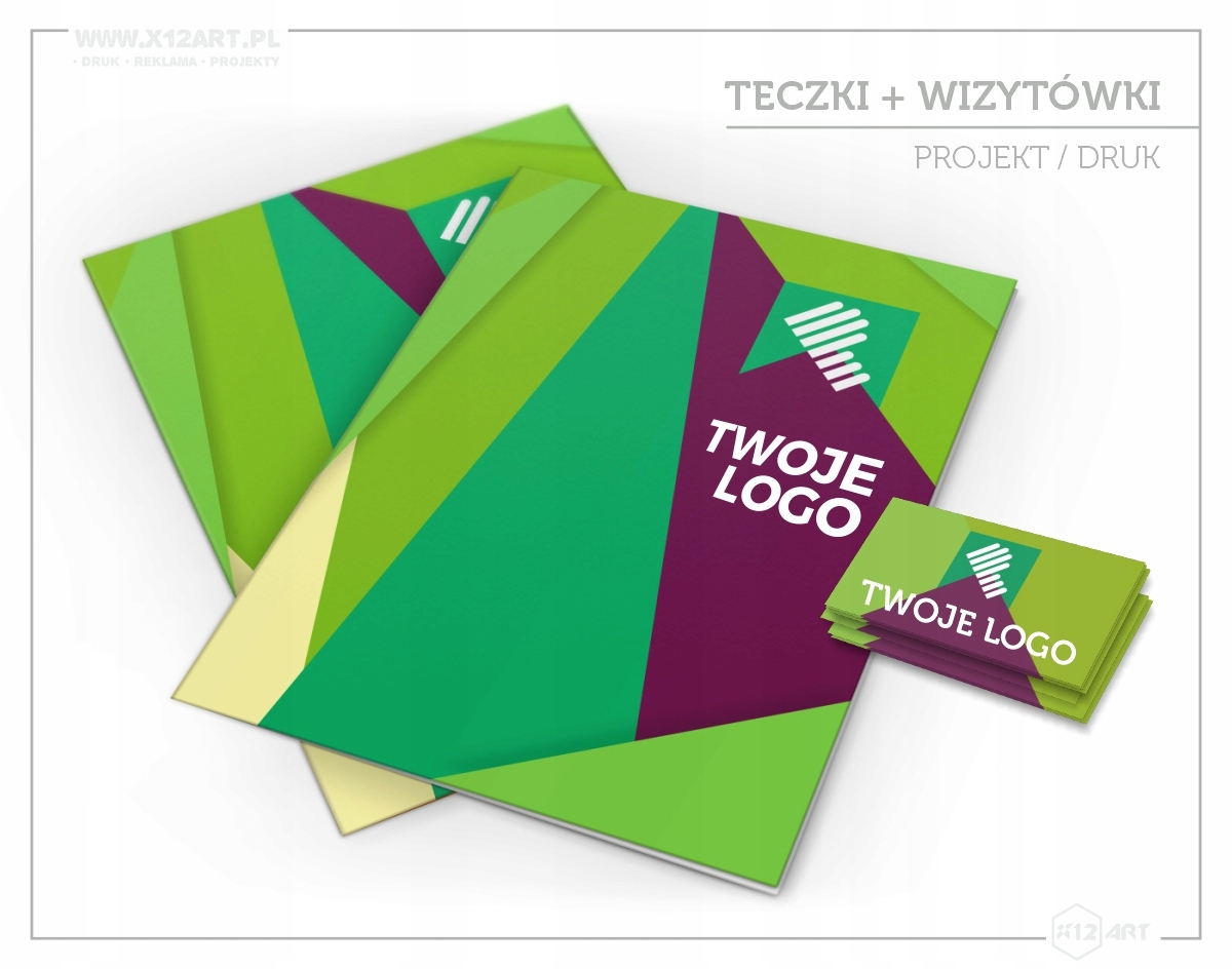 Teczki firmowe 500 szt. + Wizytówki 100 + Projekty Marka inna