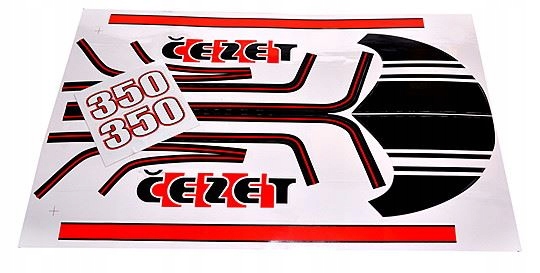 

Naklejki Cz 350 472 czarne komplet