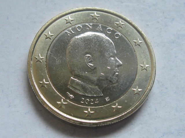 nr783 Monako Moneta 1 Euro 2024 Stan 1 UNC