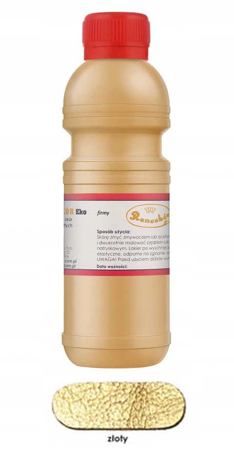 

Renoskór Farba Lakier Do Skóry Złoty 180ml
