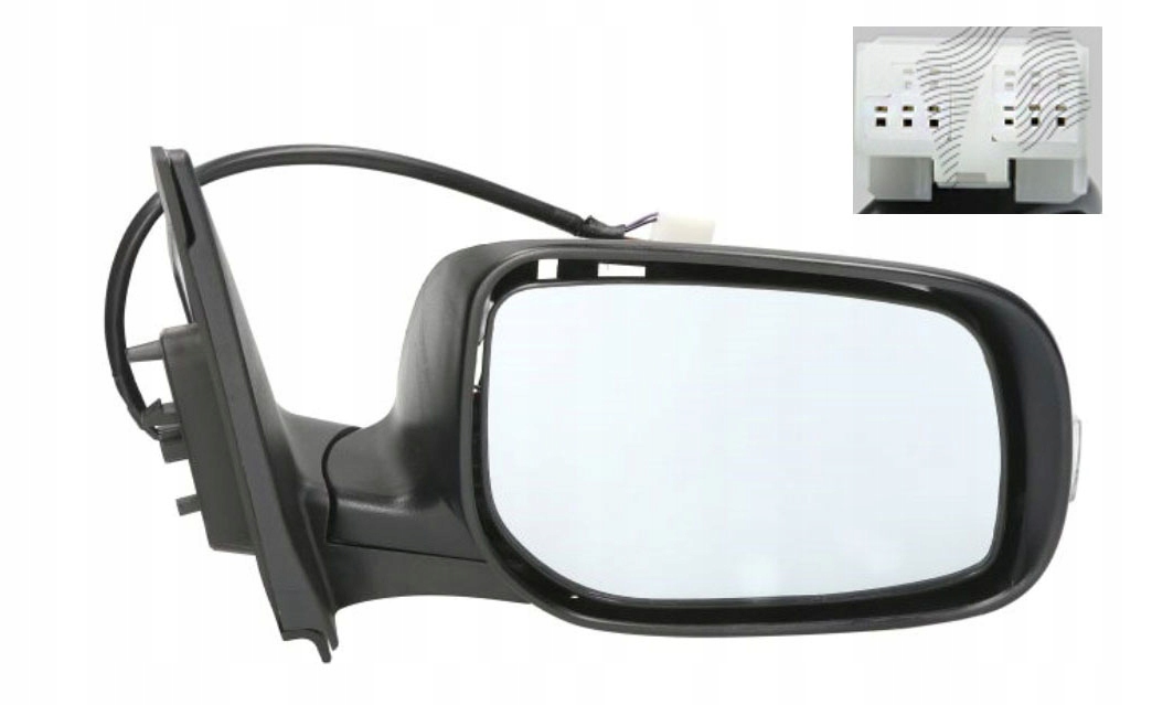 Toyota Corolla Zrcátko Pravé Elektrické Chrom Konvexní S Blikačem 7 Pinů