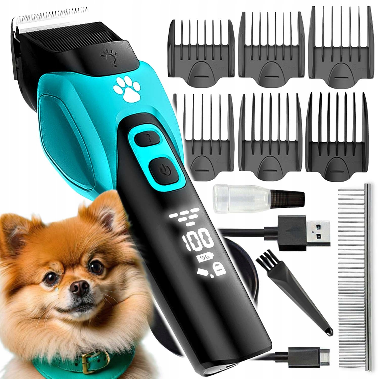 Profesionální strojek na stříhání psů, tichý zastřihovač, ostrý a výkonný