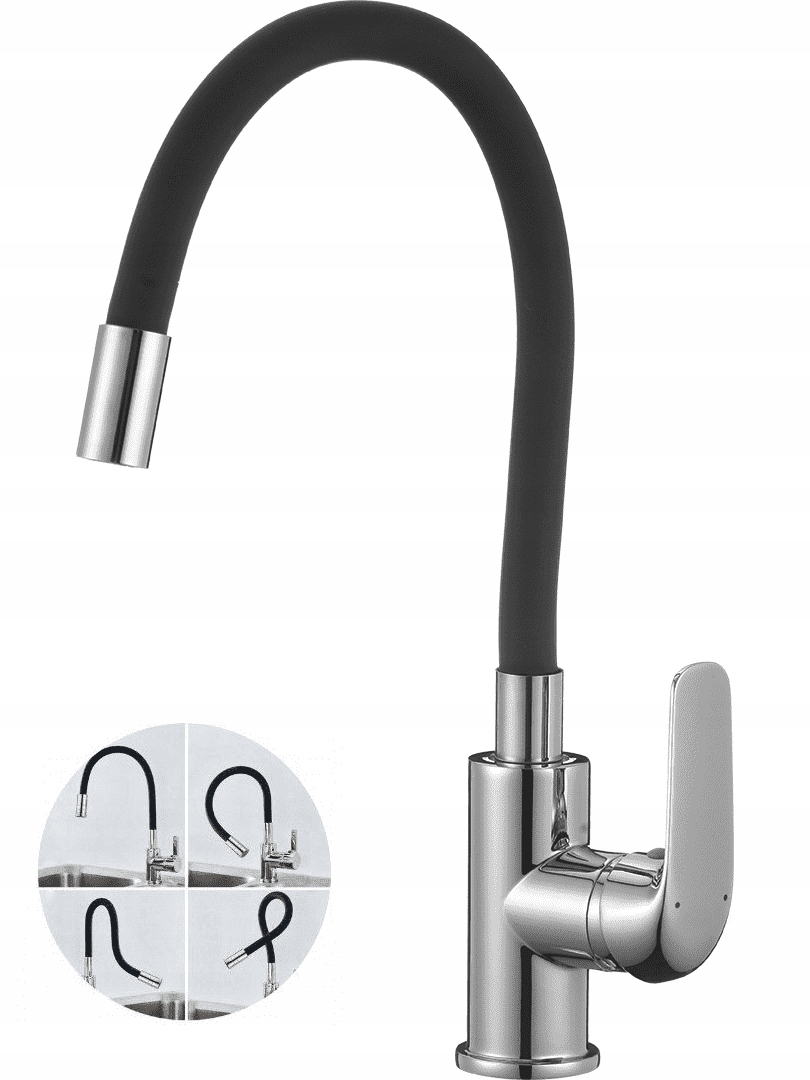 Kuchyňská Dřezová Baterie Flexibilní, Černá