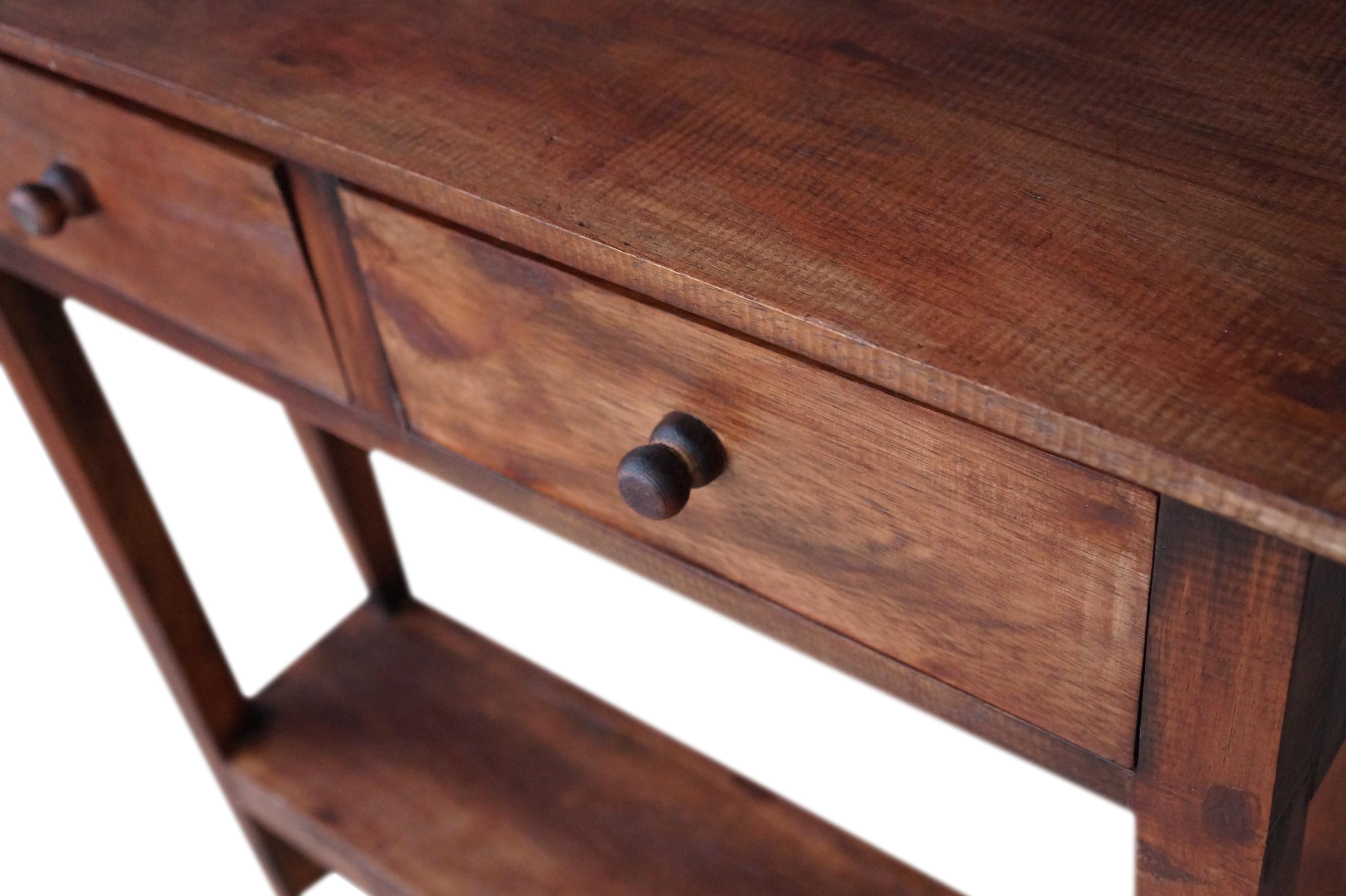 DREWNIANA KONSOLA Z SZUFLADAMI 80 CM HANDMADE Szerokość mebla 80 cm