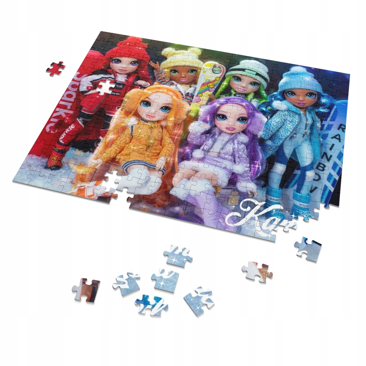 

Puzzle Imię pudełko Rainbow High A3 252el