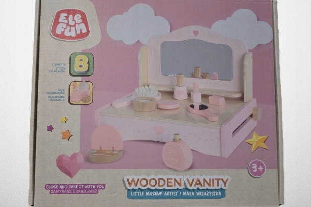 wooden vanity mała wizażystka