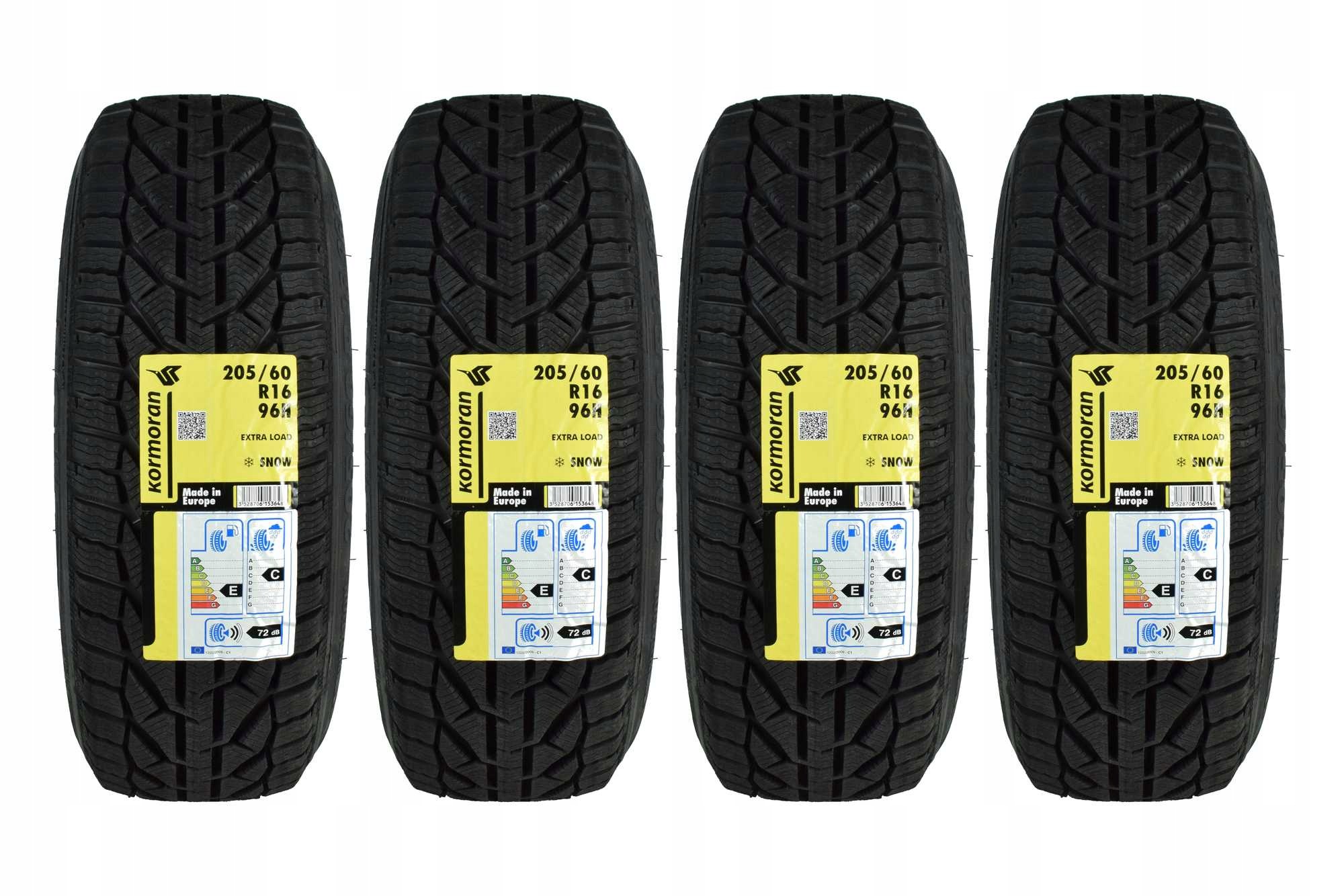 4 opony zimowe 205/60R16 Kormoran Snow 2026