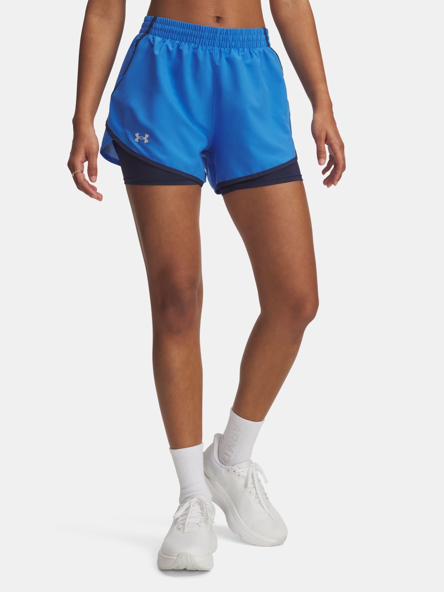 Dámské kraťasy Under Armour Ua Fly By 2-in-1 Shorts-BLU vel. S