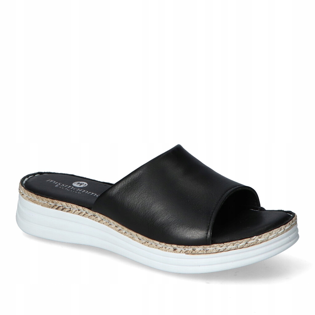 Dámské módní Nazouváky MissMamma Černé kožené 40