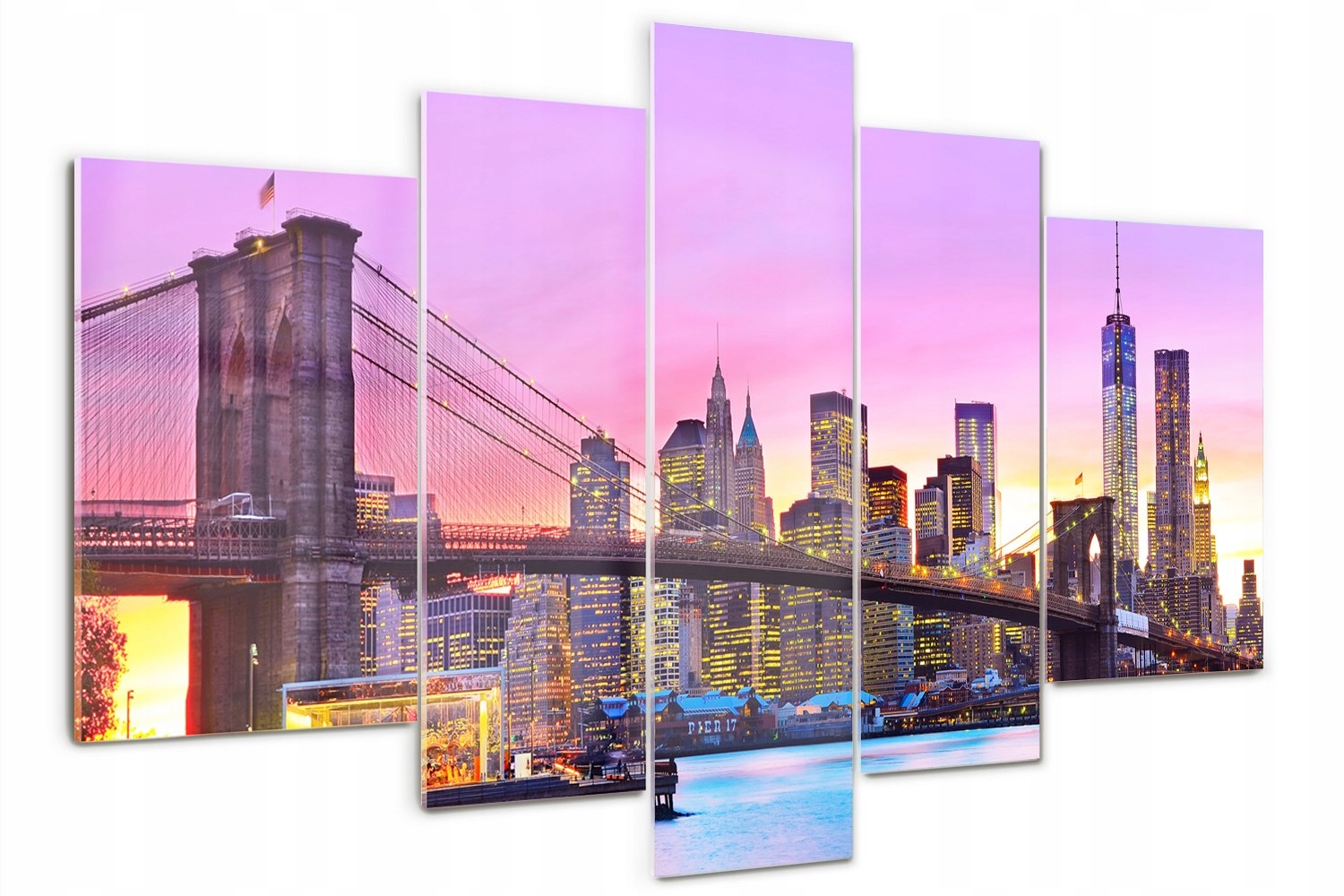 Akrylový triptychový obraz do obývacího pokoje Manhattan New York