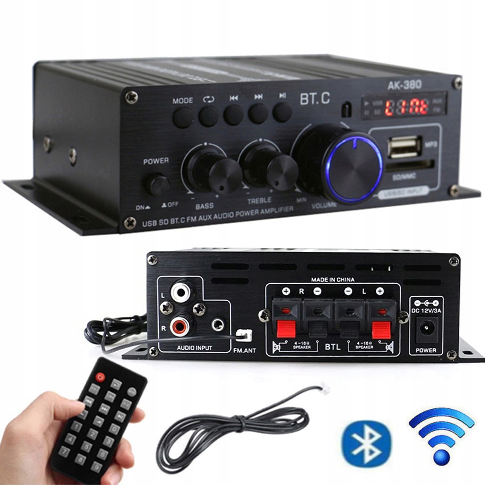 Hifi Audio Zesilovač, Bluetooth Kanály, 2-KANÁLOVÝ Vysoce Kvalitní Zvuk