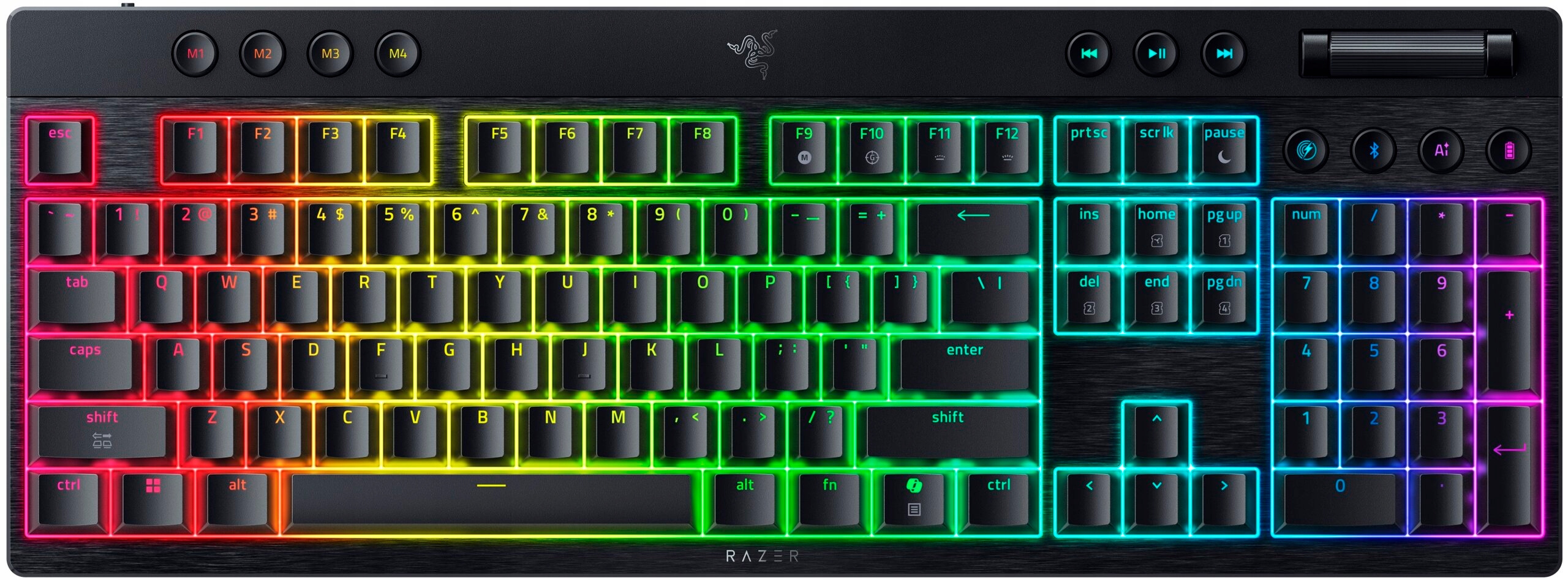 Klawiatura Razer BlackWidow V4 Low-Profile HyperSpeed Wireless mechaniczna