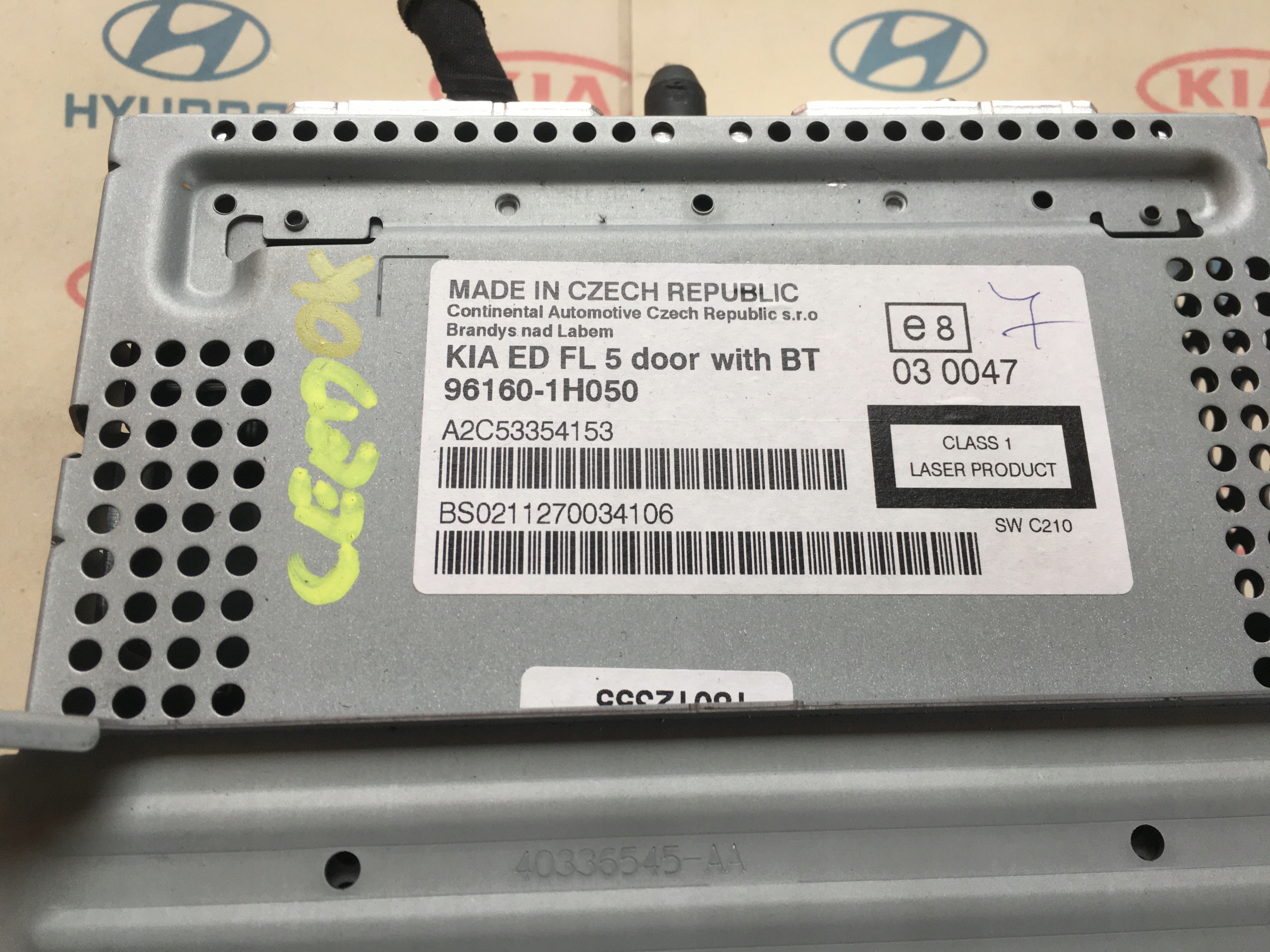 KIA CEED I LIFT 09-12 RADIO CD 96160-1H050 Producent części Kia OE