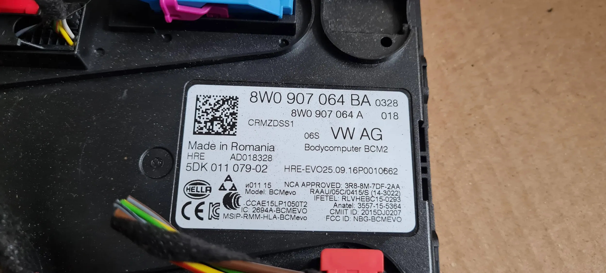 A4 B9 8W module control unit KOMFORTU 8W0907064BA A5 8W