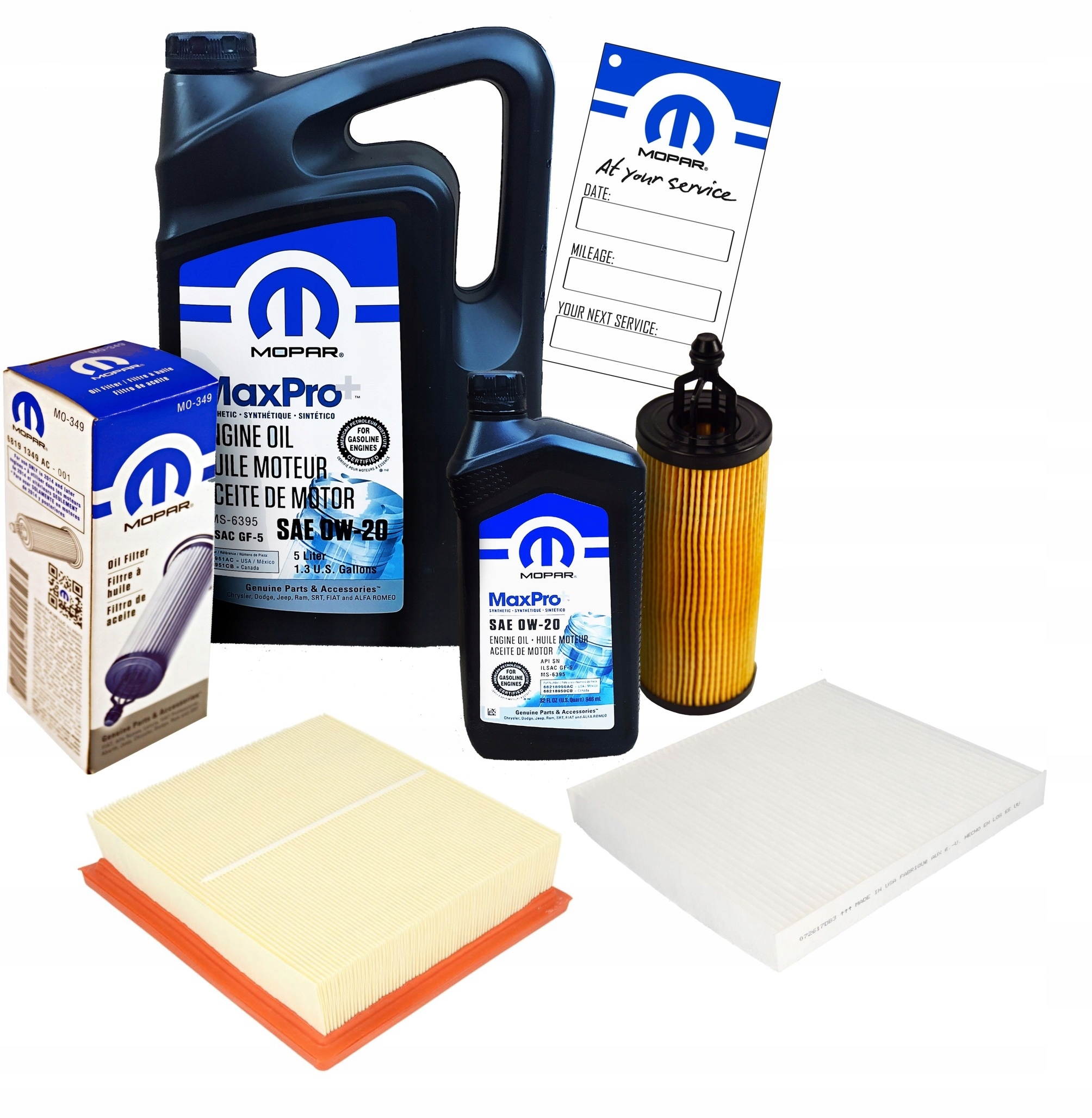 ZESTAW MOPAR 0W20 JEEP GRAND CHEROKEE / DODGE DURANGO 2016+