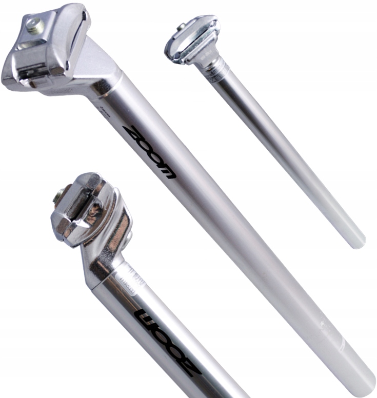 ZOOM SZTYCA Wspornik siodła 26,8 mm srebrny