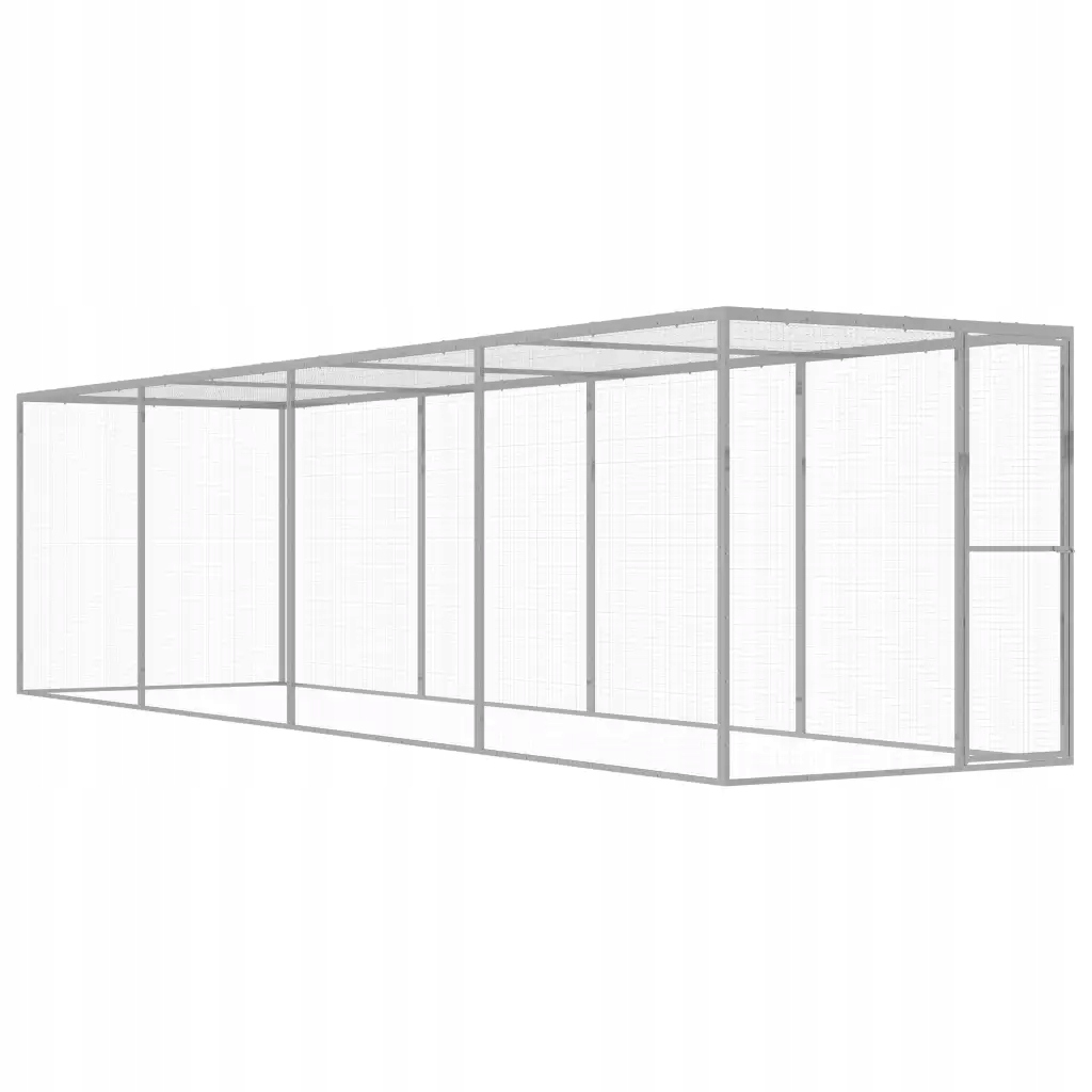 Levně Klec pro kočky, 6 x 1,5 x 1,5 m, ocel galvanizovaná