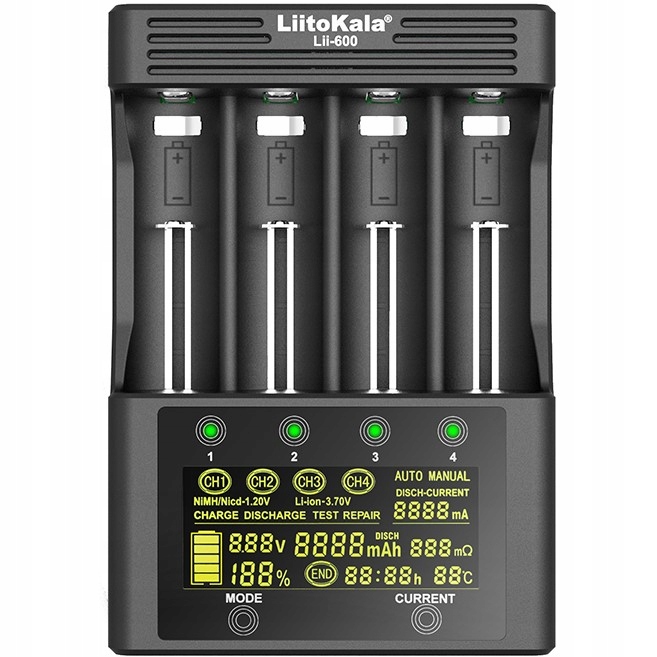 Ładowarka Liitokala LII-600 Profesjonalna Do Akumulatorów
