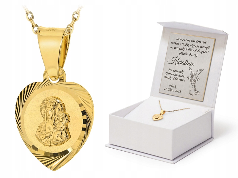 Stříbrný Komplet ryzost 925 Řetízek 42 cm a medailonek Matka Boží Gravírování