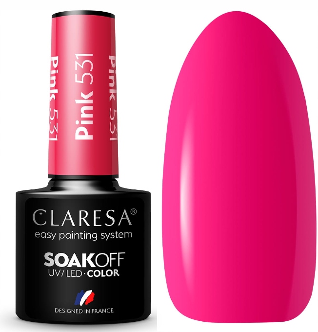 CLARESA LAKIER HYBRYDOWY PINK 531