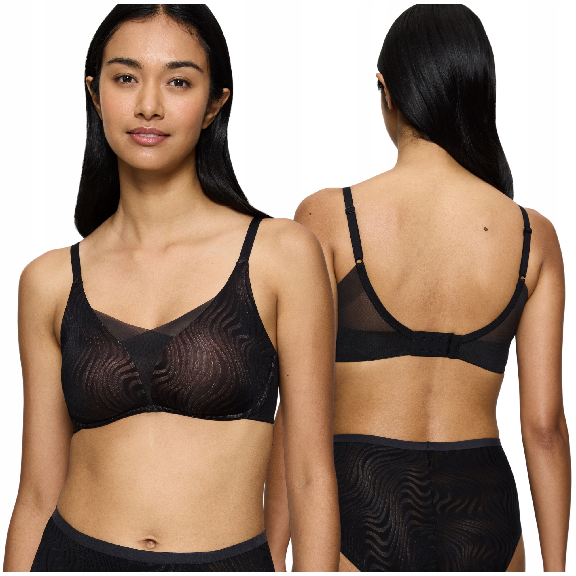 Vyztužená podprsenka bez kostic černá Triumph Shape Smart Ellipse P 03