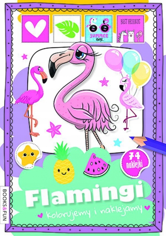 

Flamingi. Kolorujemy i naklejamy Praca zbiorowa