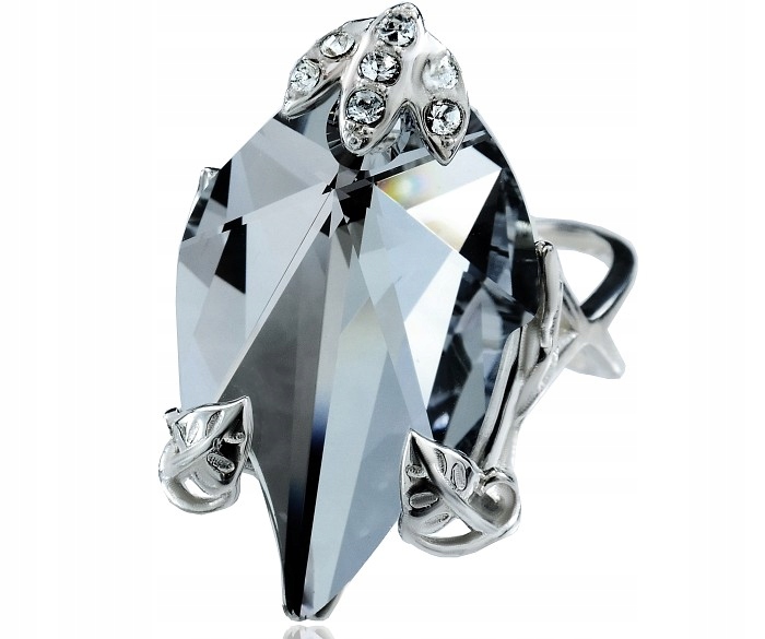 Krystaly Prstýnek Comet Leaf Stříbro Arande