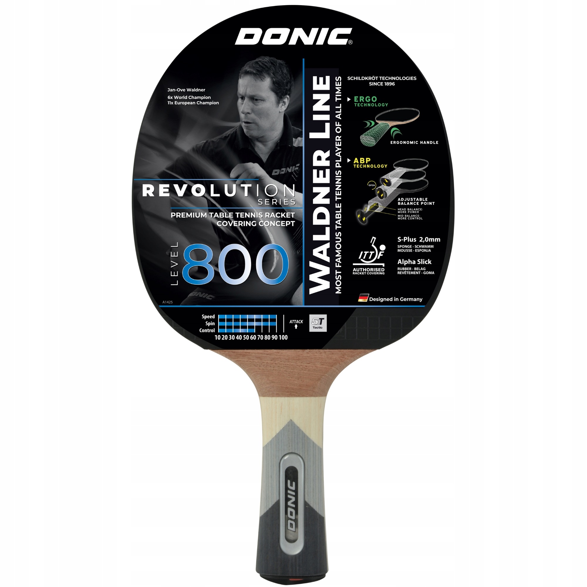 Pálka na stolní tenis Donic Waldner 800 Ping Pong Stolní tenis