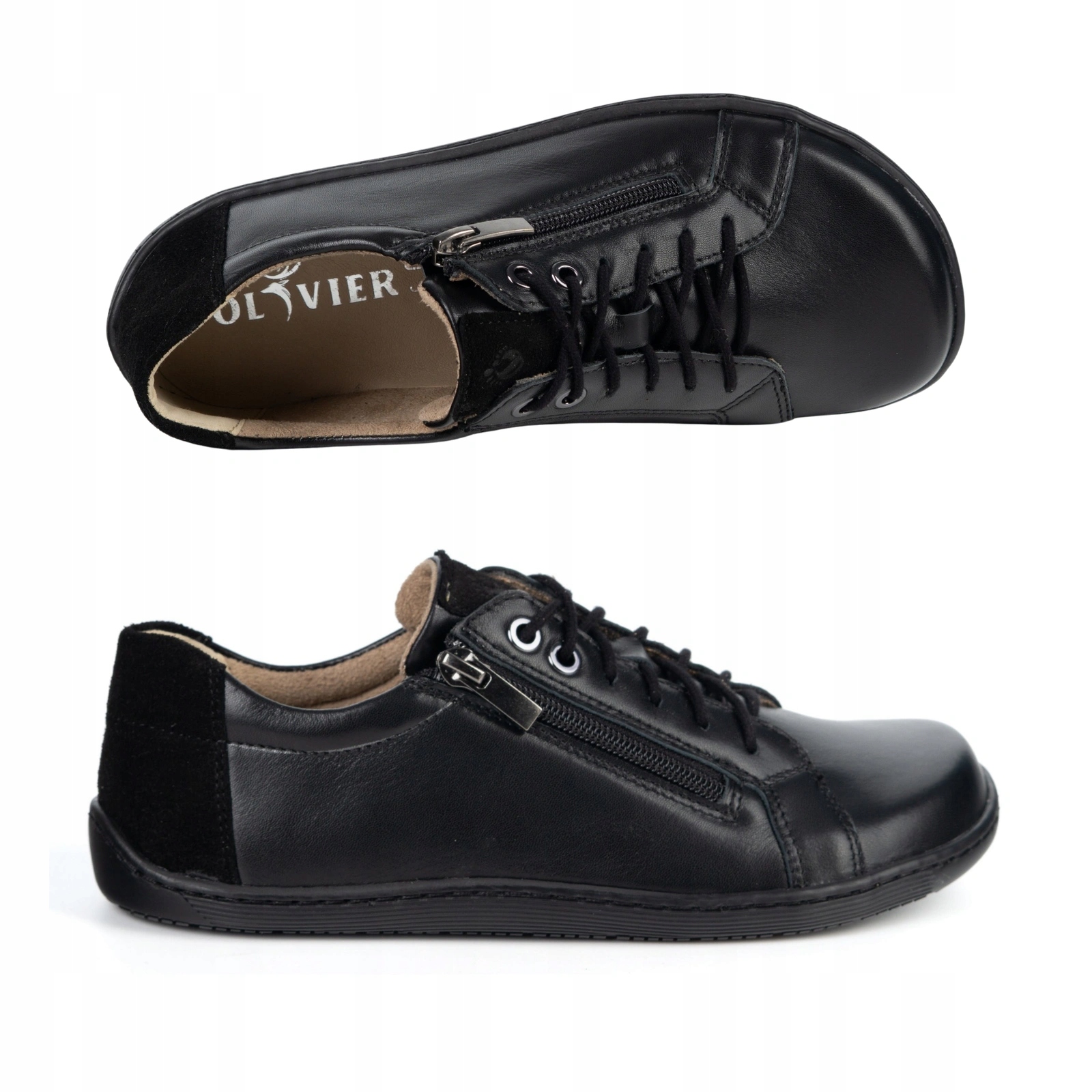 Dámské minimalistické kožené barefootové boty model 1243 černé 42