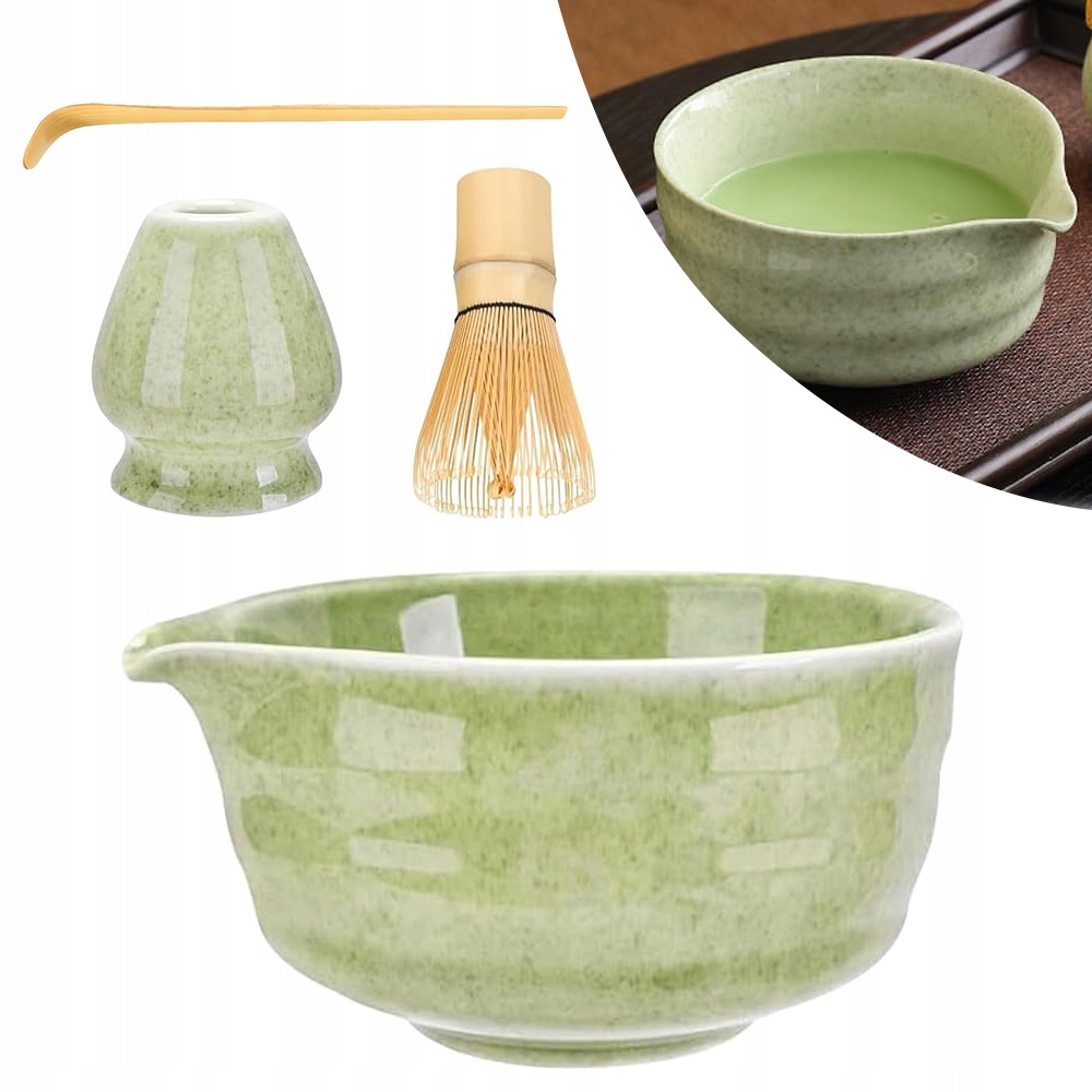 Levně Keramická Sada Na Matchu 4 Kusů S Hubičkou 500 ML Je Ideální Jako Dárek