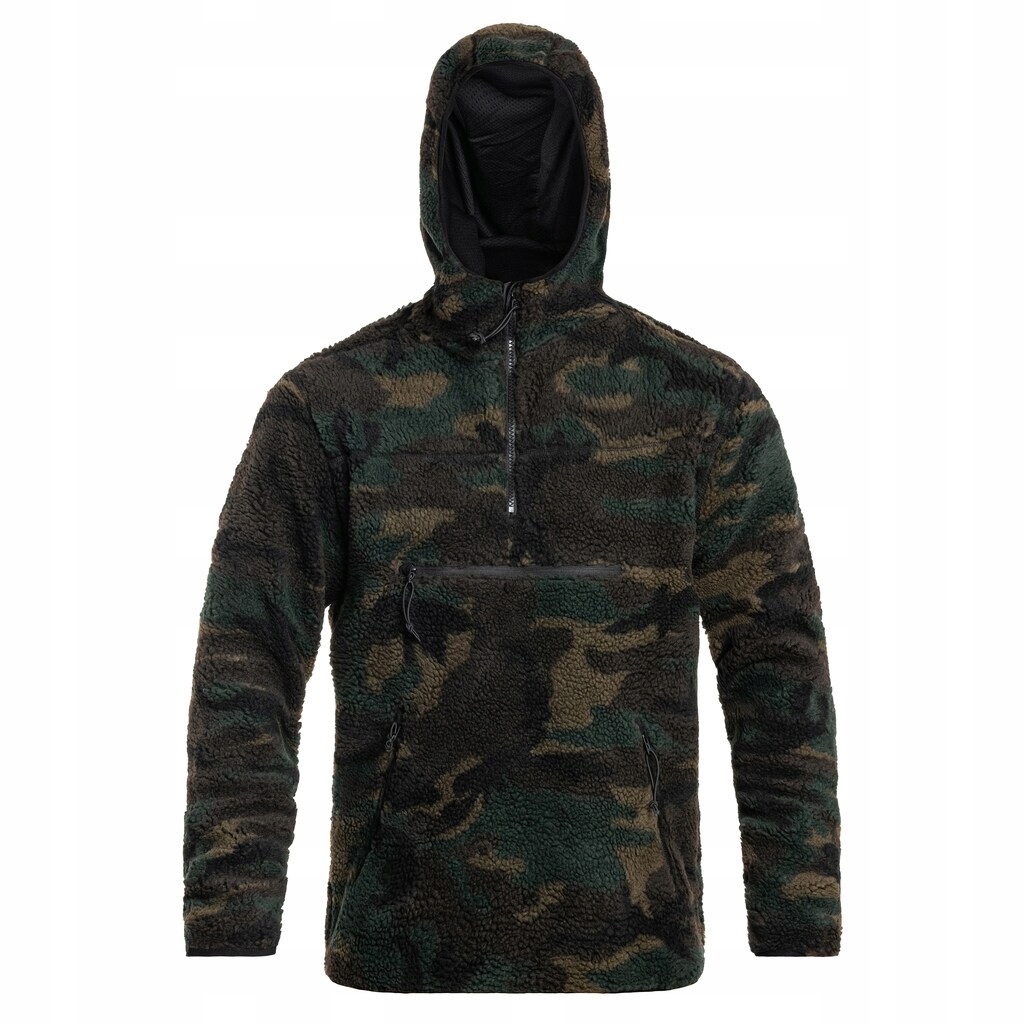 Fleecová Mikina Mikina fleecová maskáčový Brandit Teddyfleece Worker Pullover Woodland 6XL
